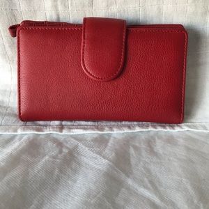 Soprano Leather Wallet - Red